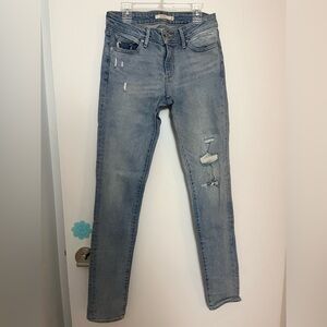 Levi’s 711 Skinny Stylish Distressed Denim Jeans (Size: 26)
